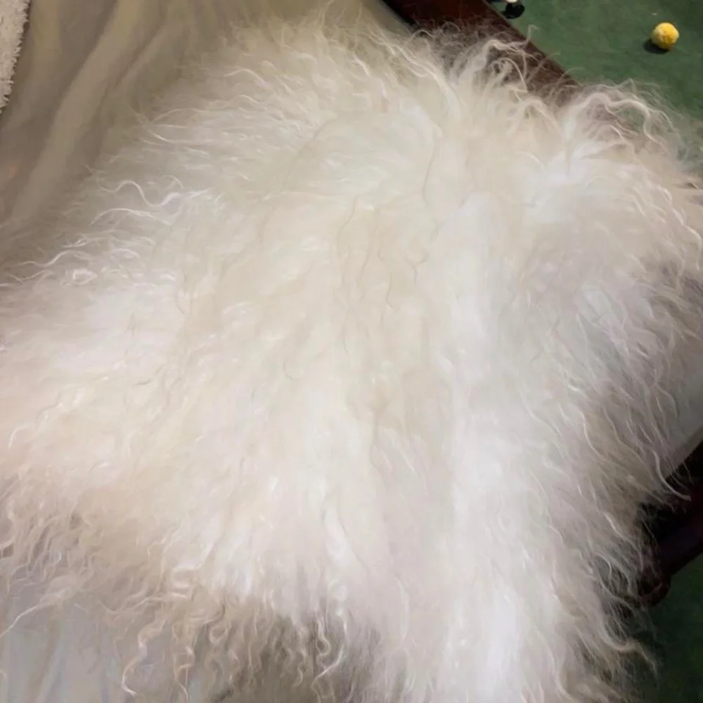 West Elm Mongolian Lamb Fur Pillow Cover